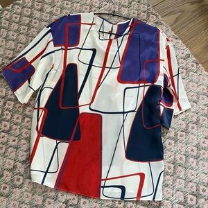 Dolce & Gabbana Silk Geometric Blouse